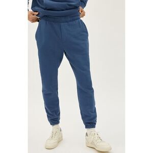 EVERLANE organic cotton track jogger in kingfisher blue, Med $98 C35